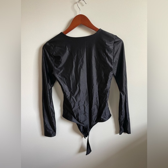 Aritzia Shiny Longsleeve Bodysuit - Picture 2 of 2
